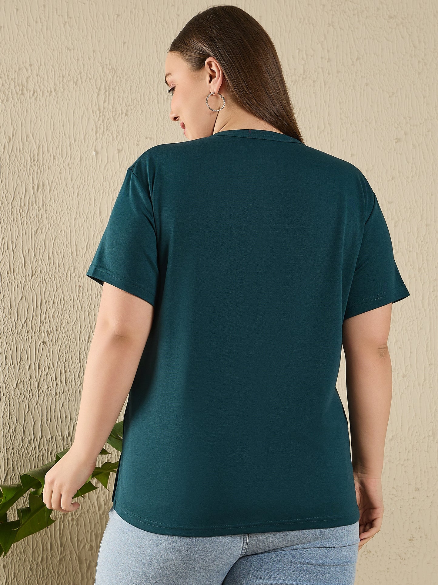 Cotton Casual T-shirts For Summers-Bottle Green