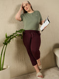 Plain half capri pants for Women