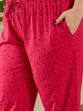 Printed Night Pants With Two Side Pockets