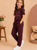 Girls Cotton T-Shirt & Pajama Set Soft Co-Ord Outfit for Kids 6-9 Years  (6-9 Years)