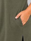 Woman Cotton Lycra V-Neck  Active Tees –Sage