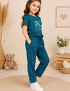 Girls Cotton T-Shirt & Pajama Set Soft Co-Ord Outfit for Kids 6-9 Years  (6-9 Years)