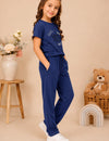 Girls Cotton T-Shirt & Pajama Set Soft Co-Ord Outfit for Kids 6-9 Years  (6-9 Years)
