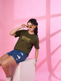  Regular Fit Cotton T-shirt for Women 