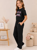 Girls Cotton T-Shirt & Pajama Set Soft Co-Ord Outfit for Kids 6-9 Years  (6-9 Years)