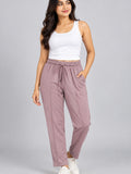 Mid Rise Easy Cotton Pants-Primrose