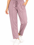 Mid Rise Easy Cotton Pants-Primrose