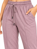 Mid Rise Easy Cotton Pants-Primrose