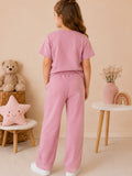 Girls Cotton T-Shirt & Pajama Set Soft Co-Ord Outfit for Kids 6-9 Years  (6-9 Years)