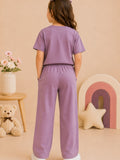 Girls Cotton T-Shirt & Pajama Set Soft Co-Ord Outfit for Kids 6-9 Years  (6-9 Years)