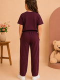 Girls Cotton T-Shirt & Pajama Set Soft Co-Ord Outfit for Kids 6-9 Years  (6-9 Years)