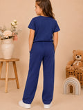 Girls Cotton T-Shirt & Pajama Set Soft Co-Ord Outfit for Kids 6-9 Years  (6-9 Years)