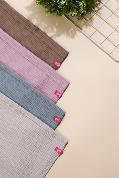 Women's High Rise Waffle Knit Track Pants-Mocha