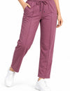Mid Rise Easy Cotton Pants-Cherry Blossom