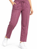 Mid Rise Easy Cotton Pants-Cherry Blossom