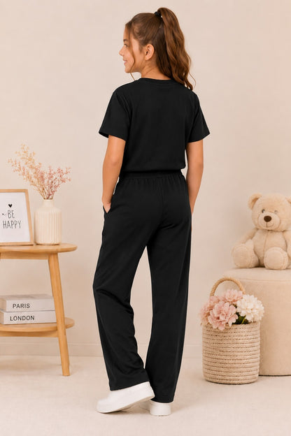 Girls Cotton T-Shirt & Pajama Set Soft Co-Ord Outfit for Kids 6-9 Years  (6-9 Years)