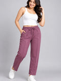Mid Rise Easy Cotton Pants-Cherry Blossom