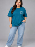 Cupid Woman Basic Printed Cotton Tees In Plus Sizes