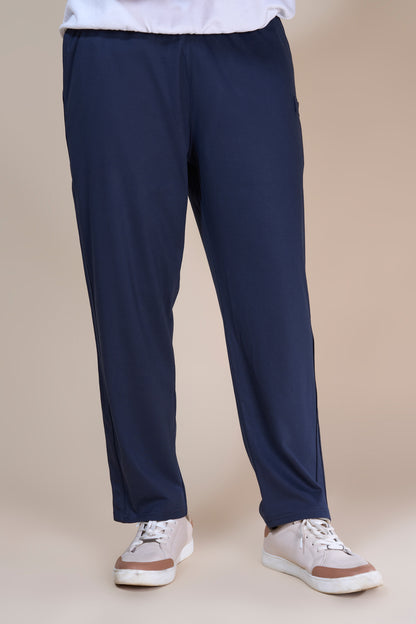 Jinxer Men Side Striped wide leg Fit Trackpants Navy