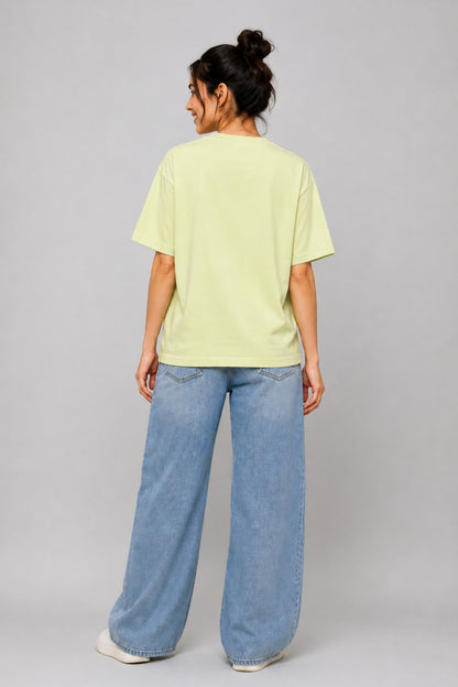 Cupid Woman Basic Printed Cotton Tees In Plus Sizes