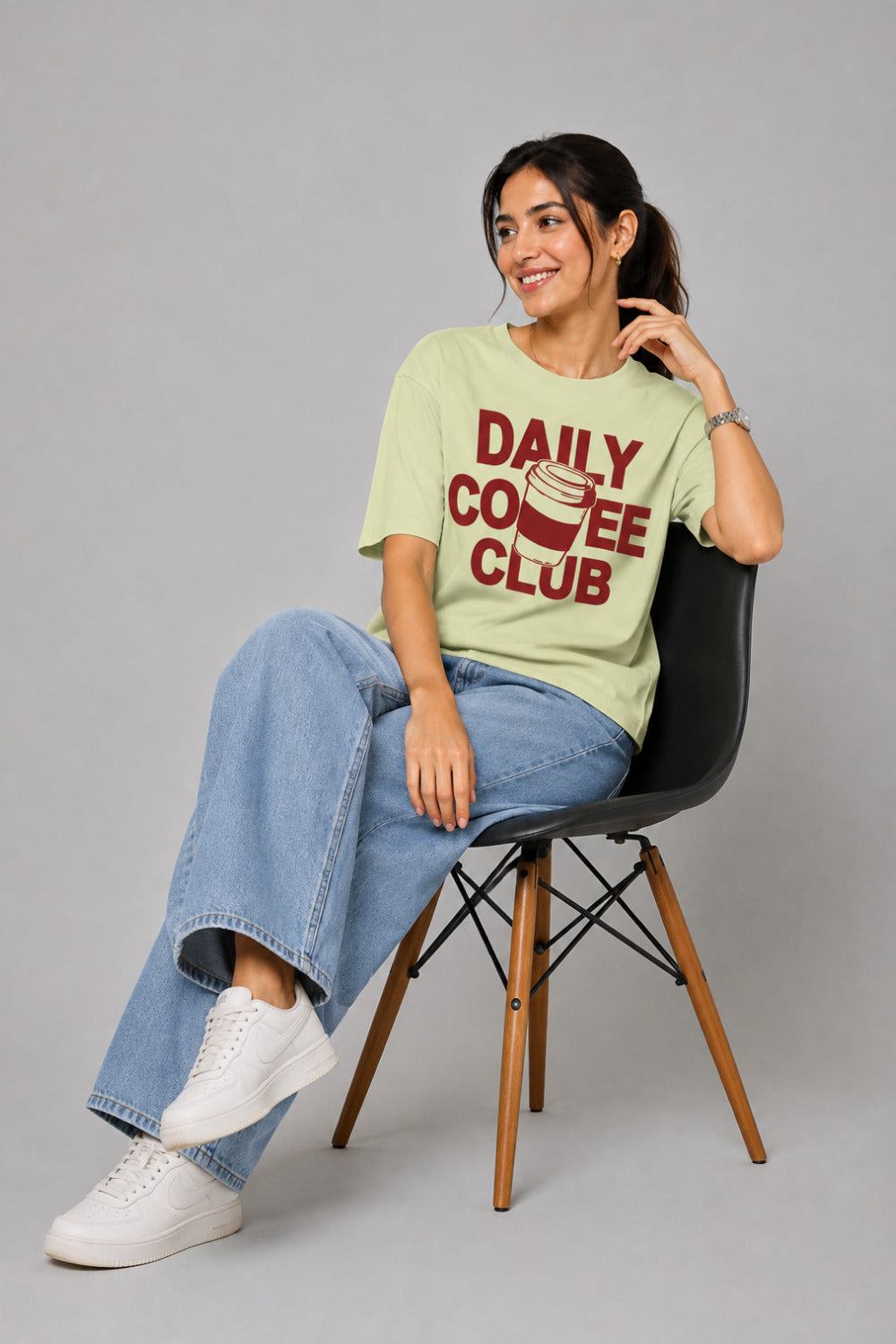 Cupid Woman Basic Printed Cotton Tees In Plus Sizes