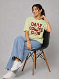 Cupid Woman Basic Printed Cotton Tees In Plus Sizes