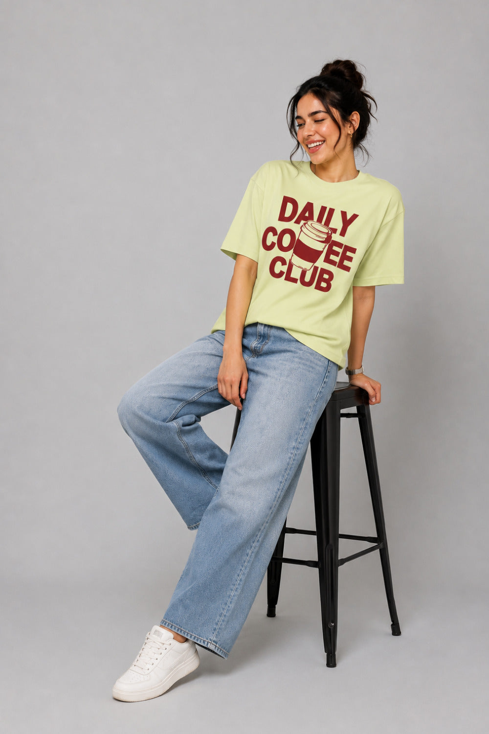 Cupid Woman Basic Printed Cotton Tees In Plus Sizes