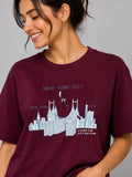 Cupid Woman Basic Printed Cotton Tees In Plus Sizes