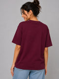 Cupid Woman Basic Printed Cotton Tees In Plus Sizes