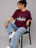 Cupid Woman Basic Printed Cotton Tees In Plus Sizes