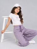 Girls' Relaxed Fit Cotton Track Pants for 11–14 Years