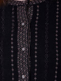 Fancy Jacquard Knit Cardigan -Black