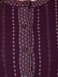 Fancy Jacquard Knit Cardigan -Wine