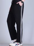 Jinxer men's wide leg trackpants with bold side stripes