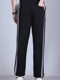 Men's Striped Stretchable Loose Fit Track Pants