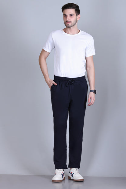 Jinxer Men Midrise Straight Fit Cotton Pajamas-Plain