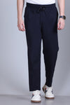 Jinxer Men Classic Straight Fit Joggers-Navy