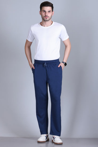 Jinxer Men Midrise Straight Fit Cotton Pajamas-Plain