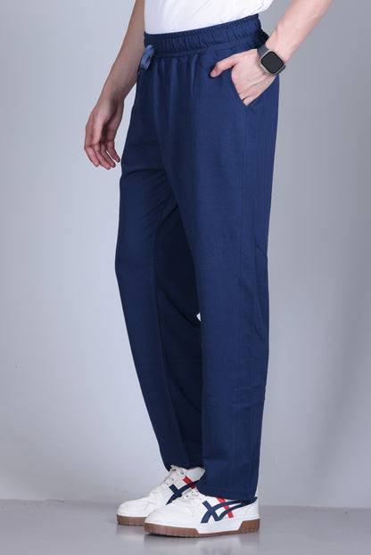 Jinxer Men Midrise Straight Fit Cotton Pajamas-Plain