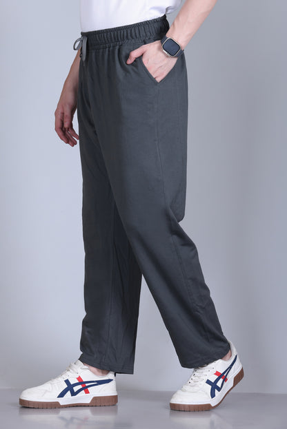 Jinxer Men Midrise Straight Fit Cotton Pajamas-Plain