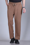 Jinxer Men Midrise wide leg Cotton Pajamas - Camel