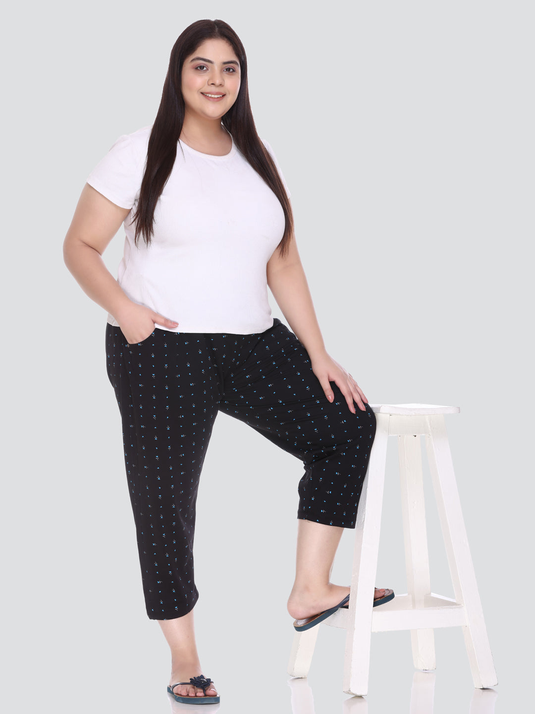 Stylish Printed Plus Size Capri And Pajama For Women Online In India 
