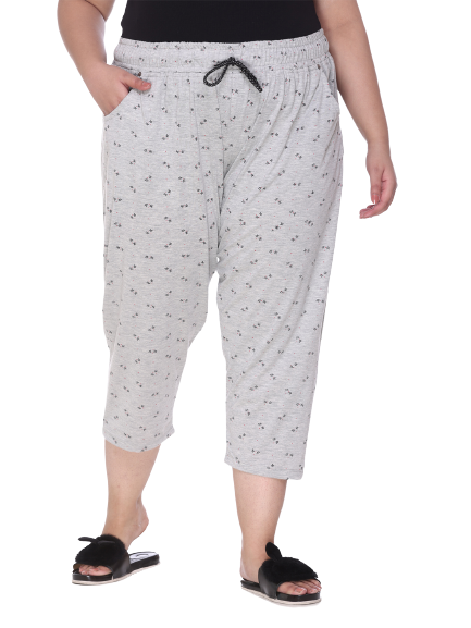 Buy Stylish Grey Printed Cotton Capri/Pajama For Women Online In India -  Cupidclothing's – Cupid Clothings