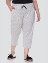 Plus Size Capri For Women - 3/4 Printed Pyjama (3XL TO 5XL)