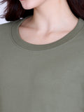 Women’s Cotton Fleece Co-Ord Set – Winter Wear-Olive