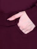 Women’s Cotton Fleece Co-Ord Set – Winter Wear-Wine