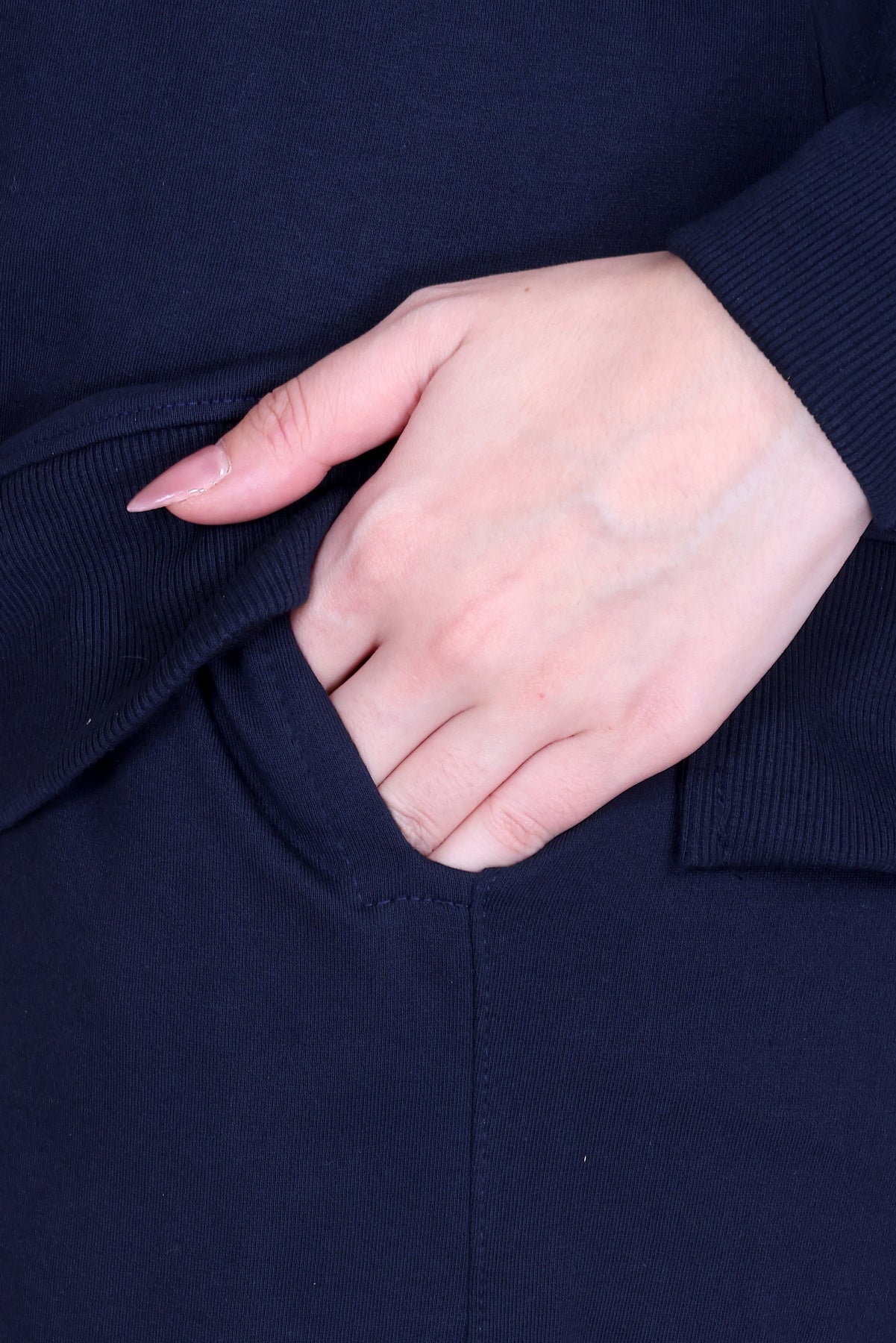 Women’s Cotton Fleece Co-Ord Set – Winter Wear-Navy