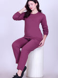 Women’s Cotton Fleece Co-Ord Set – Winter Wear- Mauve