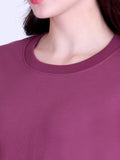 Women’s Cotton Fleece Co-Ord Set – Winter Wear- Mauve
