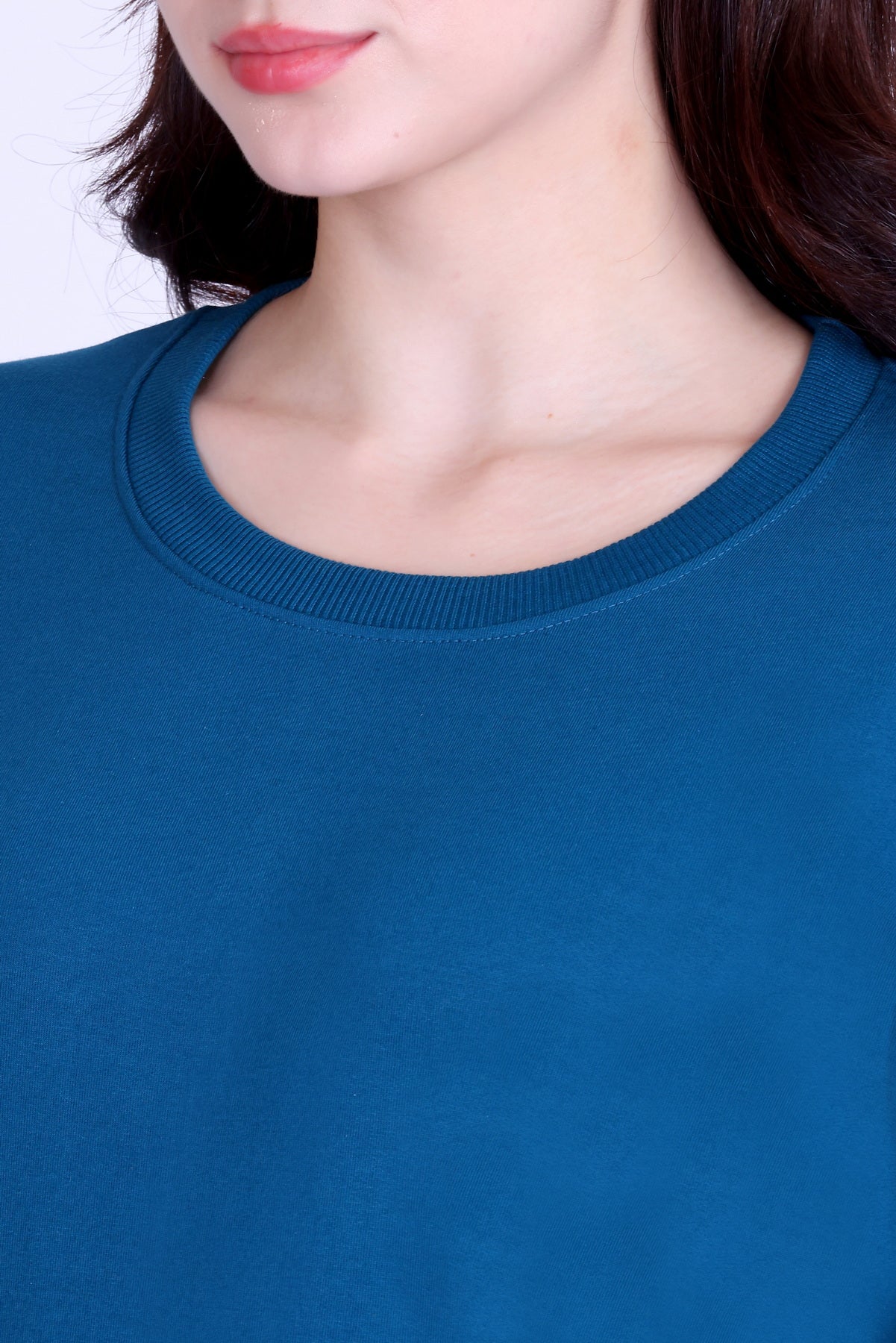 Women’s Cotton Fleece Co-Ord Set – Winter Wear-Teal Blue